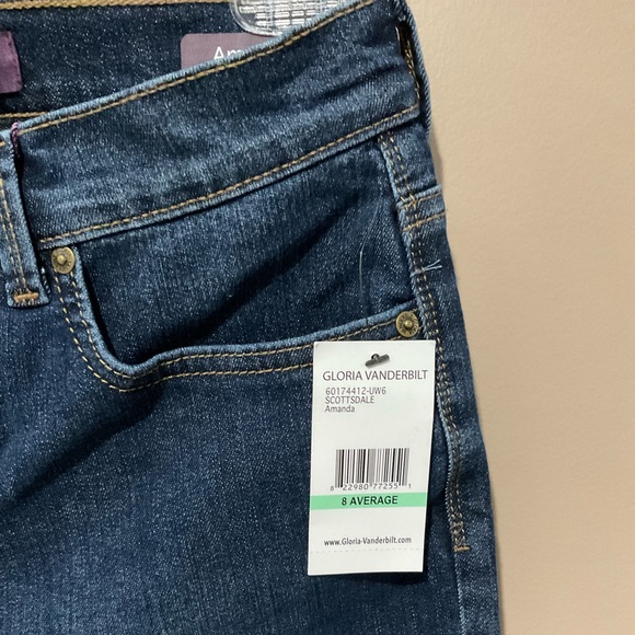 Gloria Vanderbilt Blue jeans. Size 8, straight cut - Picture 5 of 6